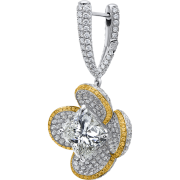 Lily Unique Earrings - diamond flower earrings