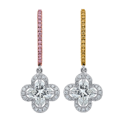 Tricolor- Lily Diamond Earrings, Lili Jewelry