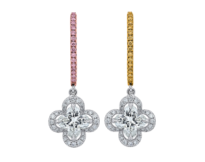 Tricolor- Lily Diamond Earrings, Lili Jewelry