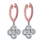 Tricolor- Lily Diamond Earrings, Lili Jewelry pink diamonds