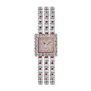 Diamond Crisscut Cushion Watch - HWACRC-ME3463---B