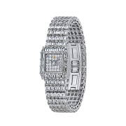 Diamond Crisscut Cushion Watch - HWACRC-ME3463---B